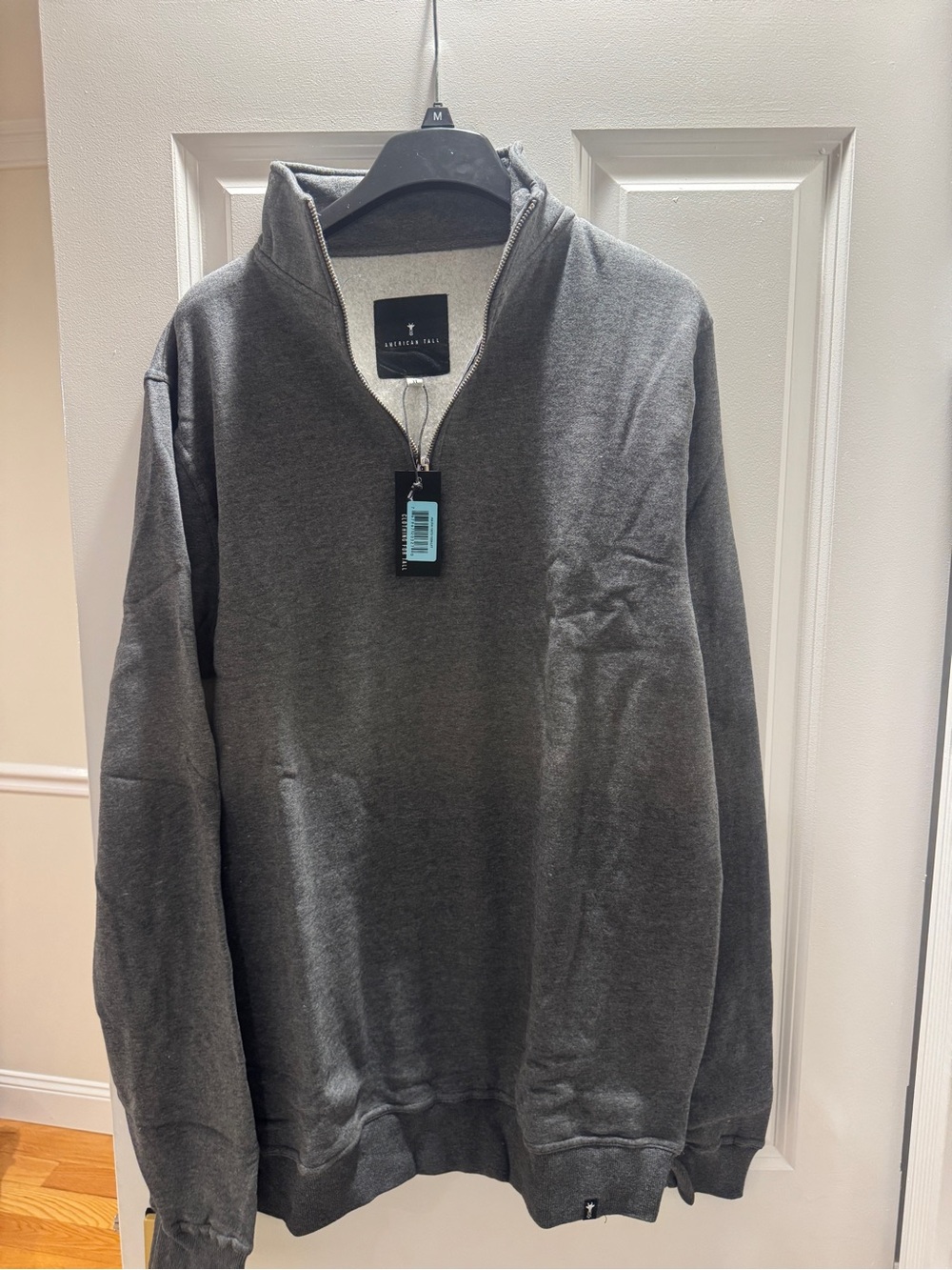 Men's Gray Quarter-Zip Sweater big & tall